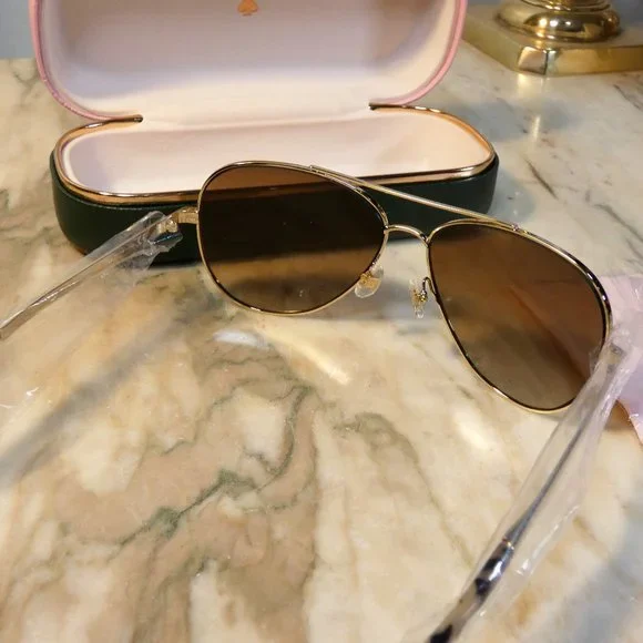 Kate Spade New York Aviator Style Sunglasses New with Case - Picture 4 of 9